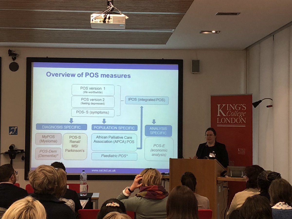 RHardingCSI's tweet photo. #poscsi @CSI_KCL Dr Christina Ramsenthaler reminds us that validation of a health measurement outcome scale is a journey and is never completed- exemplified by POS family of measures https://t.co/DHBTByhn6z