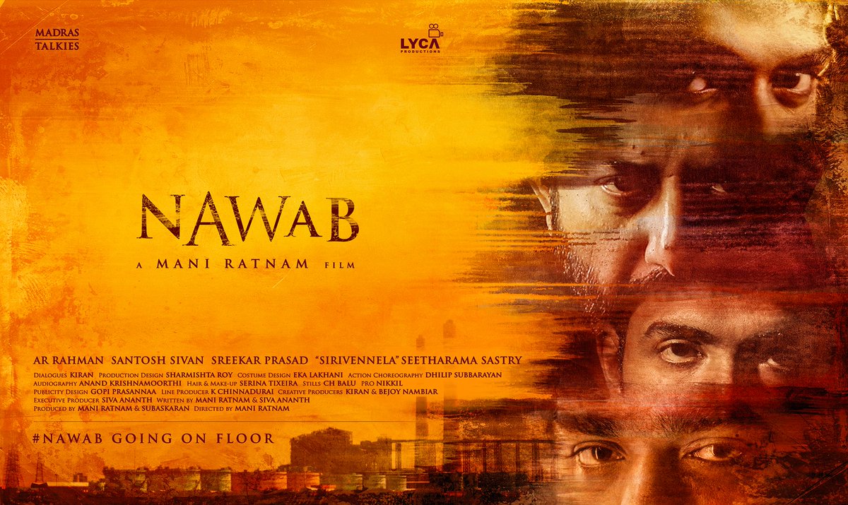 sidhuwrites's tweet image. Telugu title has been finalised as #Nawab. Music by @arrahman, cinematography @santoshsivan, editing @sreekar_prasad. 

@prakashraaj, Mansoor Ali Khan, Jayasudha too join the supporting cast. #CCV
