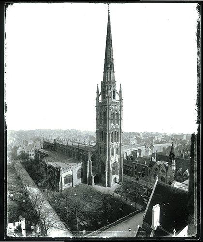 Our stunning St Michaels <a href="/CovCathedral/">Coventry Cathedral</a> 1890's in all it's former glory from <a href="/PhotoMiners/">Photo Miners</a> collection #GlassPlate #GelatineSilver