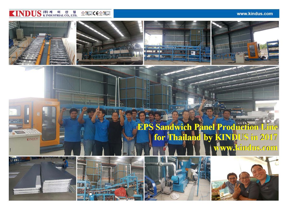 KindusKorea's tweet photo. EPS Sandwich Panel Production Line for Thai client.

If you're interested in our various kinds of sandwich panel production lines, please do not hesitate to contact us whenver.

https://t.co/yTpxeoskVO
https://t.co/pSj24Ks6rS https://t.co/VWJdb1v8Tj