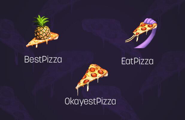 Twitch's tweet photo. 🍕🍕 Today, we celebrate #NationalPizzaDay! 🍕🍍

To maximize enjoyment of the greatest form of food, we’ve added 3 new global emotes, but just for 24 hours! https://t.co/m1vQ0CZ5pR