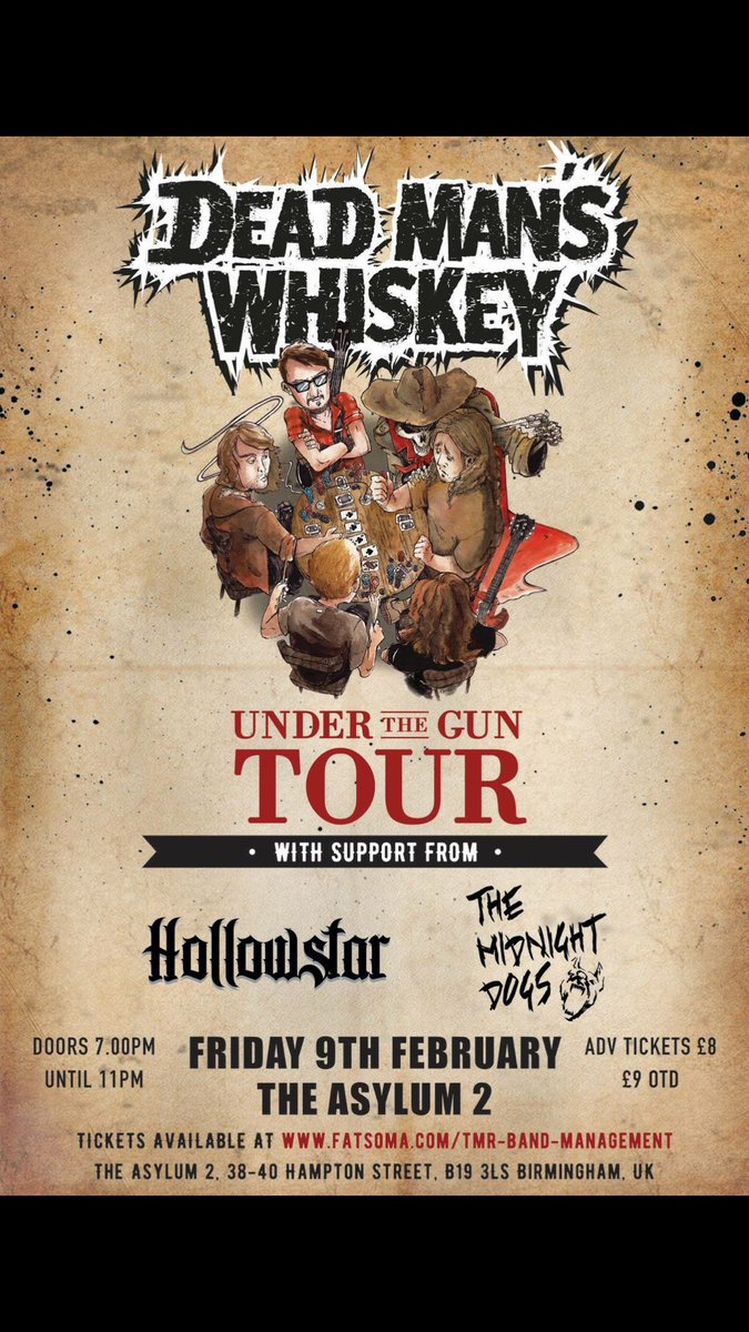 deadmanswhiskey's tweet photo. TODAY IS THE DAY! Our tour begins at The Asylum in Birmingham! We cant wait to see all of you there! 🤘🏼🔥 https://t.co/9woN8F32fF