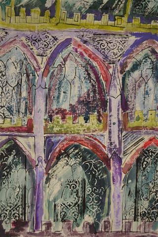 ParagonBath's tweet photo. Architectural studies using ink, wax resist and print making techniques by Year 6. Inspiration from artist John Piper. #ParagonArt https://t.co/qMu7sAjpLS