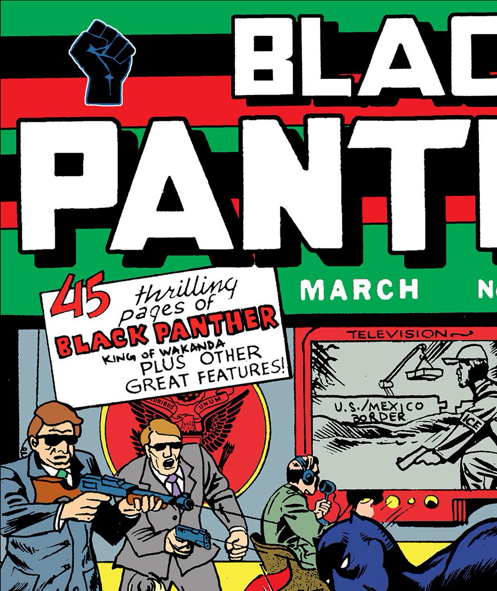 rayvargas3's tweet image. I made this, inspired by Jack Kirby&apos;s classic 1941 cover for Captain America issue #1. #BlackPanther #TChalla #Wakanda #WakandaForever #DoraMilaje #Okoye #Marvel #MarvelMovie #MCU #BlackPantherMovie #Comics #Comicbook #ComicbookCover #JackKirby