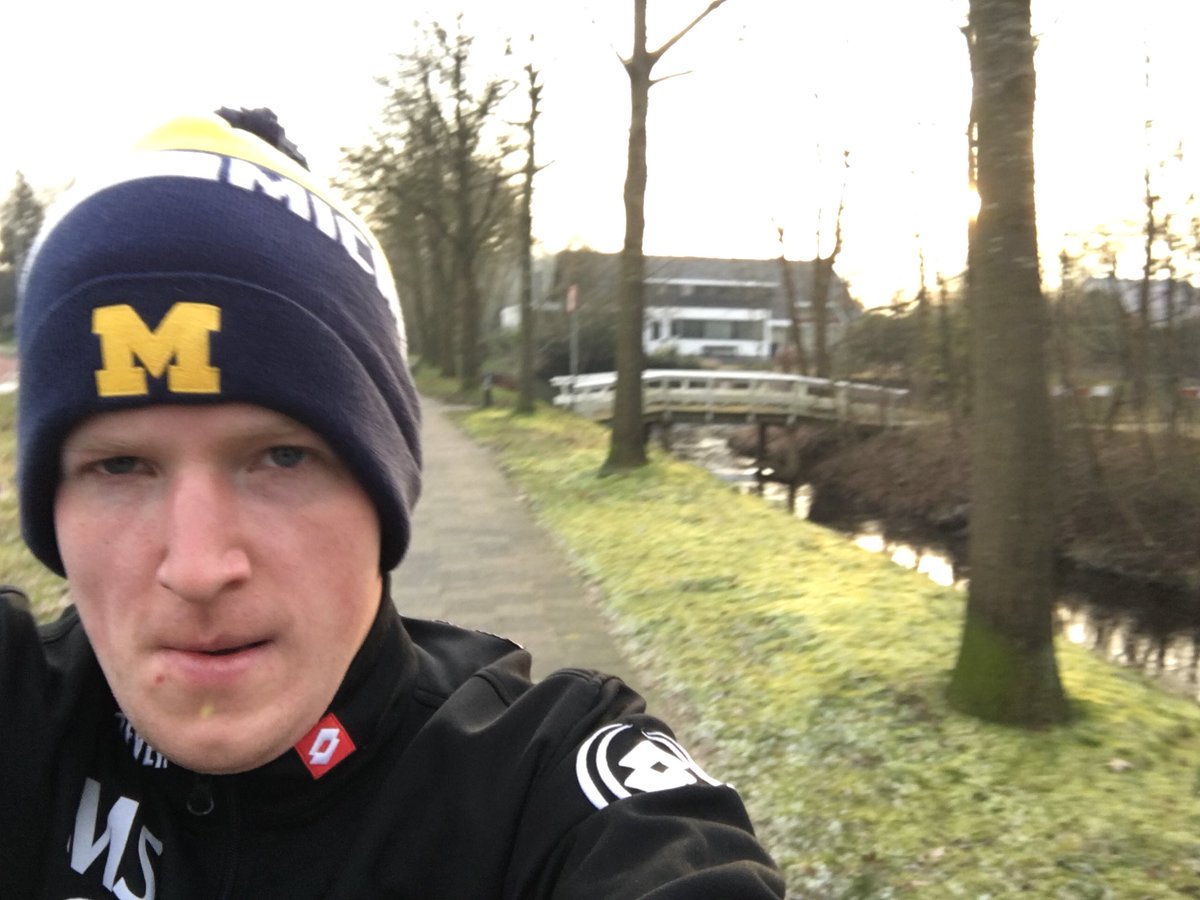 Exhausted picture of me running through Drachten 