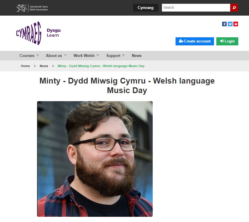 Bore da! @fleurdelysband @YsgolSul3 @CHROMAbanduk @ghbonello Just 4 of the MANY Welsh artists I love and that I spoke about with @learncymraeg! Got something coming later too! #DyddMiwsigCymru hapus pawb! Cael diwrnod gwych! 😍 #WelshLanguageMusicDay learnwelsh.cymru/news/minty-dyd…