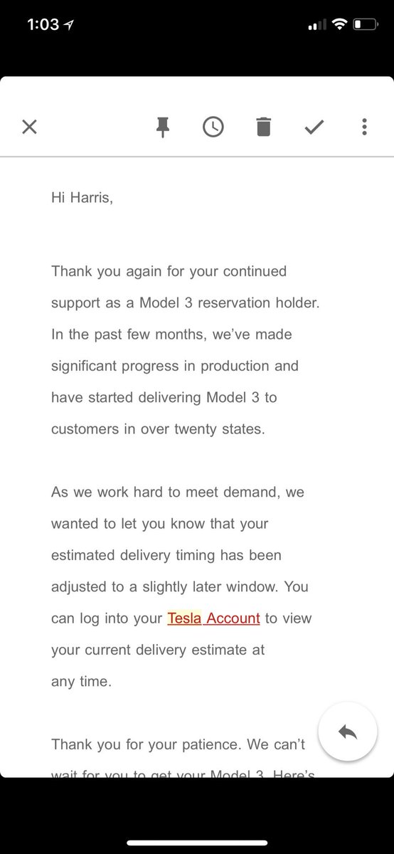 sltsim's tweet photo. @elonmusk could you send me a Tesla model 3 earlier instead of sending them to outer space? https://t.co/6KZWrL7SXM