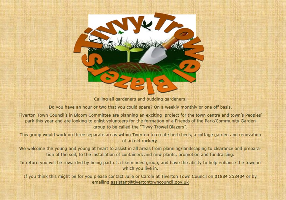 CounciTown's tweet photo. New Community Gardening Group. #tiverton #gardening #community #inbloom # @CounciTown https://t.co/1Wya5oLTMh