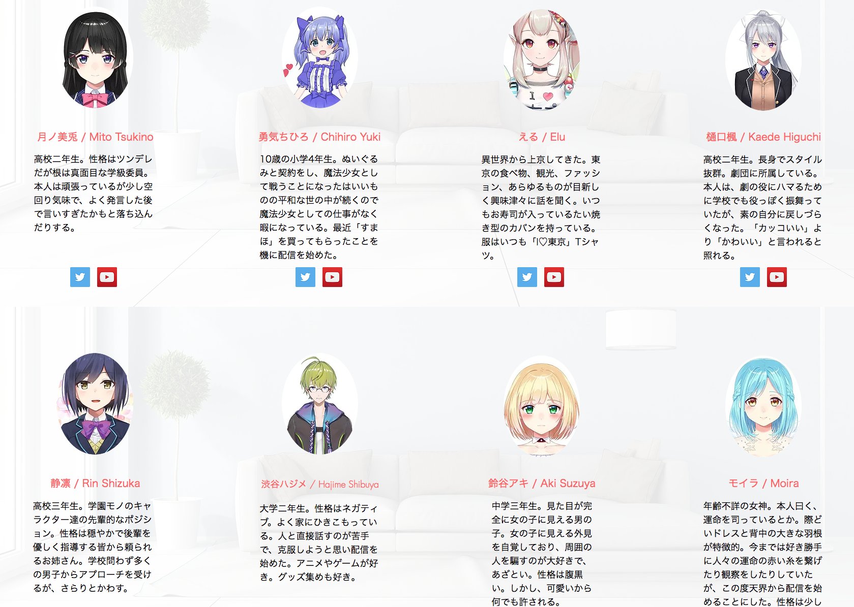 マックスむらい Twitter પર 8人のバーチャルユーチューバーが生まれたようです いちから株式会社 にじさんじ 公式キャラクター T Co Mdpfnbcuae マックスむらい Twitter પર 8人のバーチャルユーチューバーが生まれたようです いちから株式会社 にじさんじ 公式キャラクター T Co Mdpfnbcuae