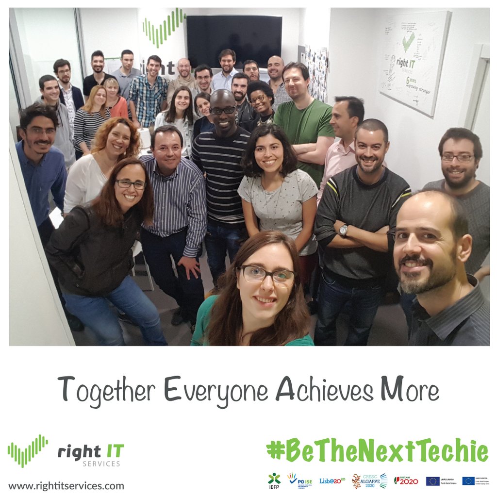 rightit_PT's tweet photo. “TEAM – Together Everyone Achieves More” 💪
✉ #BeTheNextTechie no nosso programa de #EstágioProfissional em @salesforce ®. Envia-nos a tua candidatura para be.challenged@rightitservices.com com o assunto “Techie [O Teu Nome]”.
Da equipa #RightITservices: bom fim-de-semana! 👋 https://t.co/qfiMBKyrKr