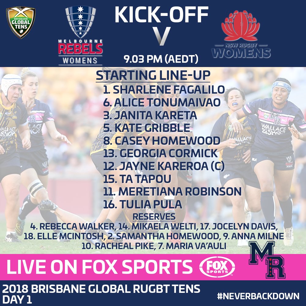 Melbourne Rebels on Twitter "KICKOFF The Rebels Women are back in