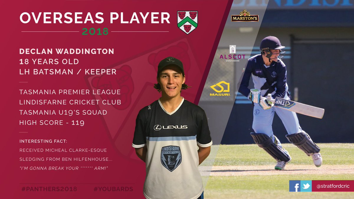🛫| Overseas News

We are delighted to announce the signing of our #Panthers2018 overseas, Declan Waddington‼️

Declan joins us from Tasmanian Premier League Club - @lindisfarnecc. We look forward to the season ahead and welcoming you as a Panther!

#Panthers2018 <a href="/realdeccas/">Declan Waddington</a>