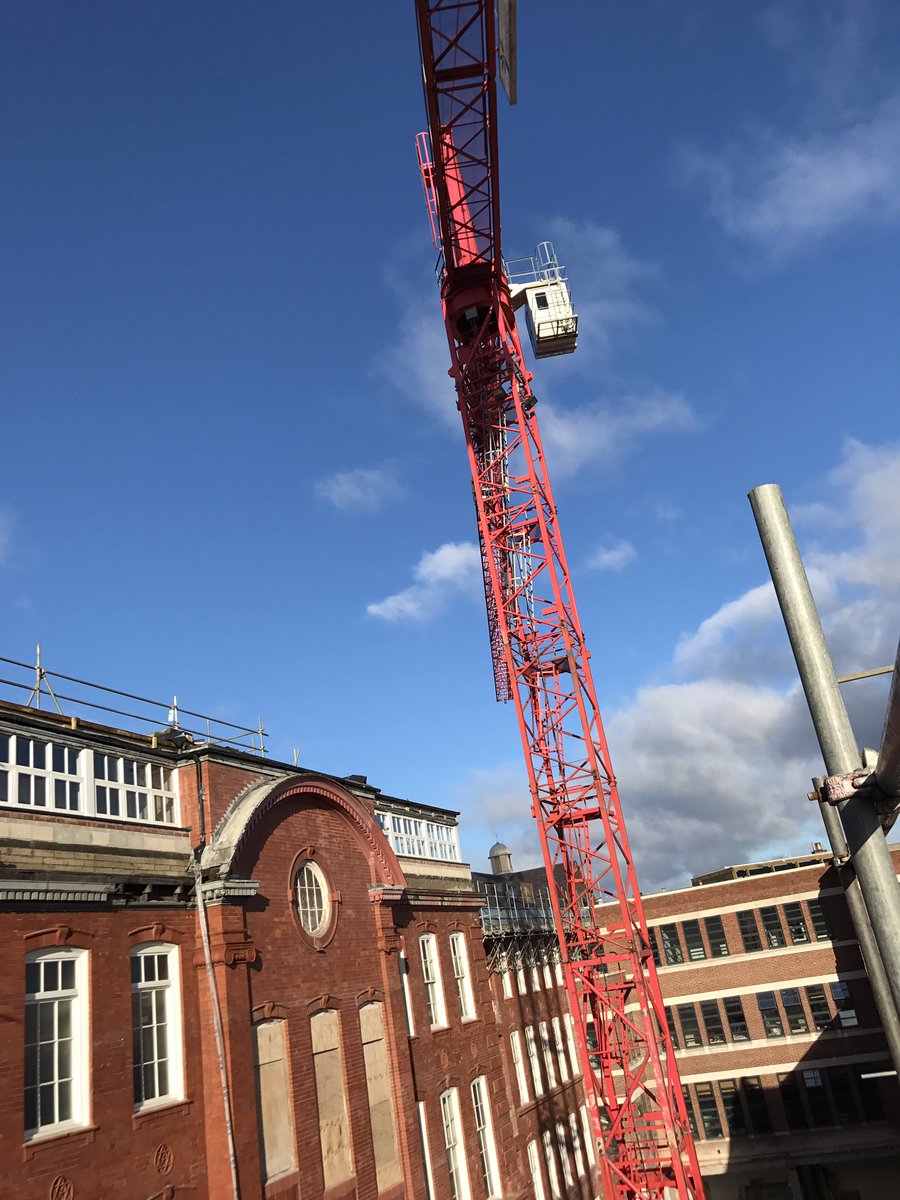 Tower Crane installed at UoS Heartspace! #engheartspace #yorkshire #Apprenticeship @SheffUniEng @IRVconstruction