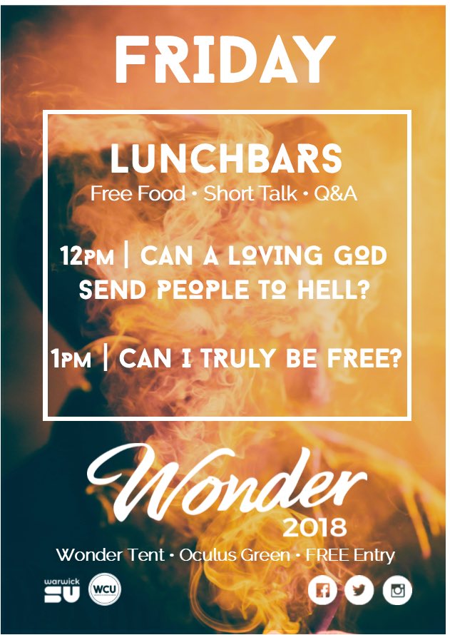 It’s the final day of Wonder! Do join us in the tent for our lunchbars at 12pm and 1pm ⛺️ #wonder2018