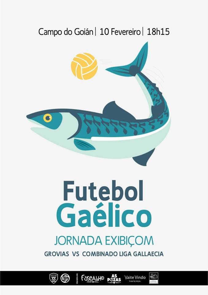 Amanhá sábado 10 tedes umha nova oportunidade de conhecer o futebol gaélico no jogo de exibiçom das #Gróvias vs. combinado da #LigaGallaecia no campo do Regatinho de Goiam (18h15). E depois todas a desfrutar do XV <a href="/FestivalTainha/">Festival Taiña</a>.