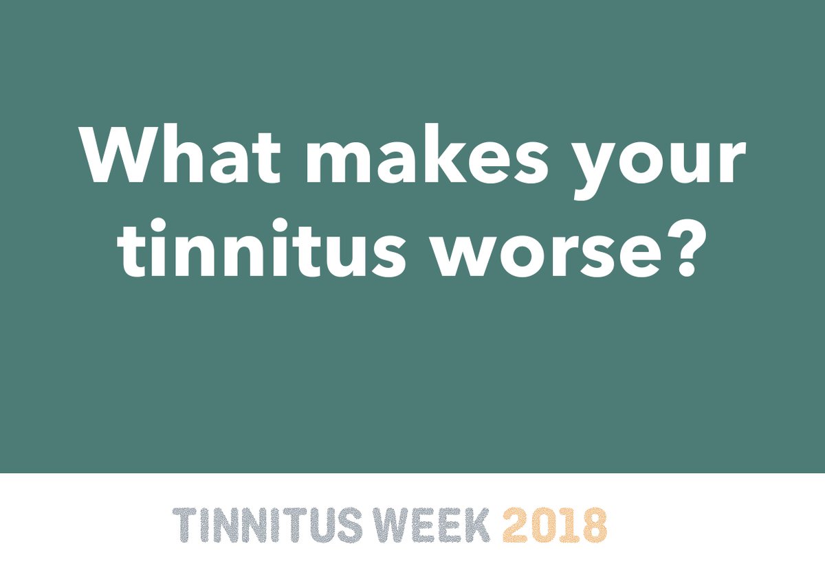 We are delighted by the responses to the question a day series this week, it's helping others who need support. Today we want to look at the sorts of things you avoid, so the question is: 
"What makes your tinnitus worse?" #TinnitusWeek