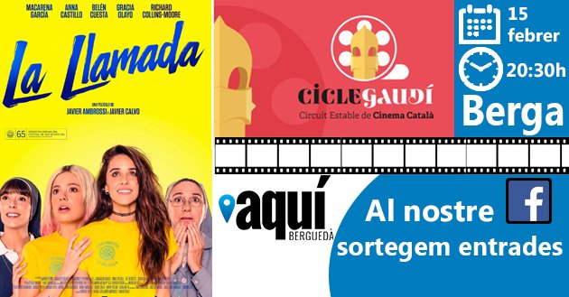 AquiBergueda's tweet photo. SORTEIG | Ep, #llamaders del #Berguedà! L' @AquiBergueda i el @GaudiCicle sortegen una entrada doble per @LaLlamadaLaPeli a #Berga 👉 https://t.co/oaFGMnHbVL https://t.co/nXou4dDYSY