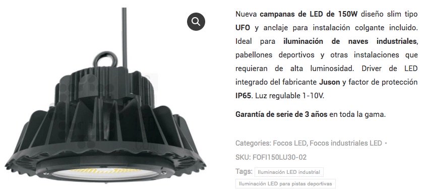 ¡Novedad #LED en stock!. Campana industrial 150W, regulación 1-10V, IP65, driver Juson integrado y 110 Lm/W. 

+ info en nuestra Web: asdeled.com/producto/foco-…