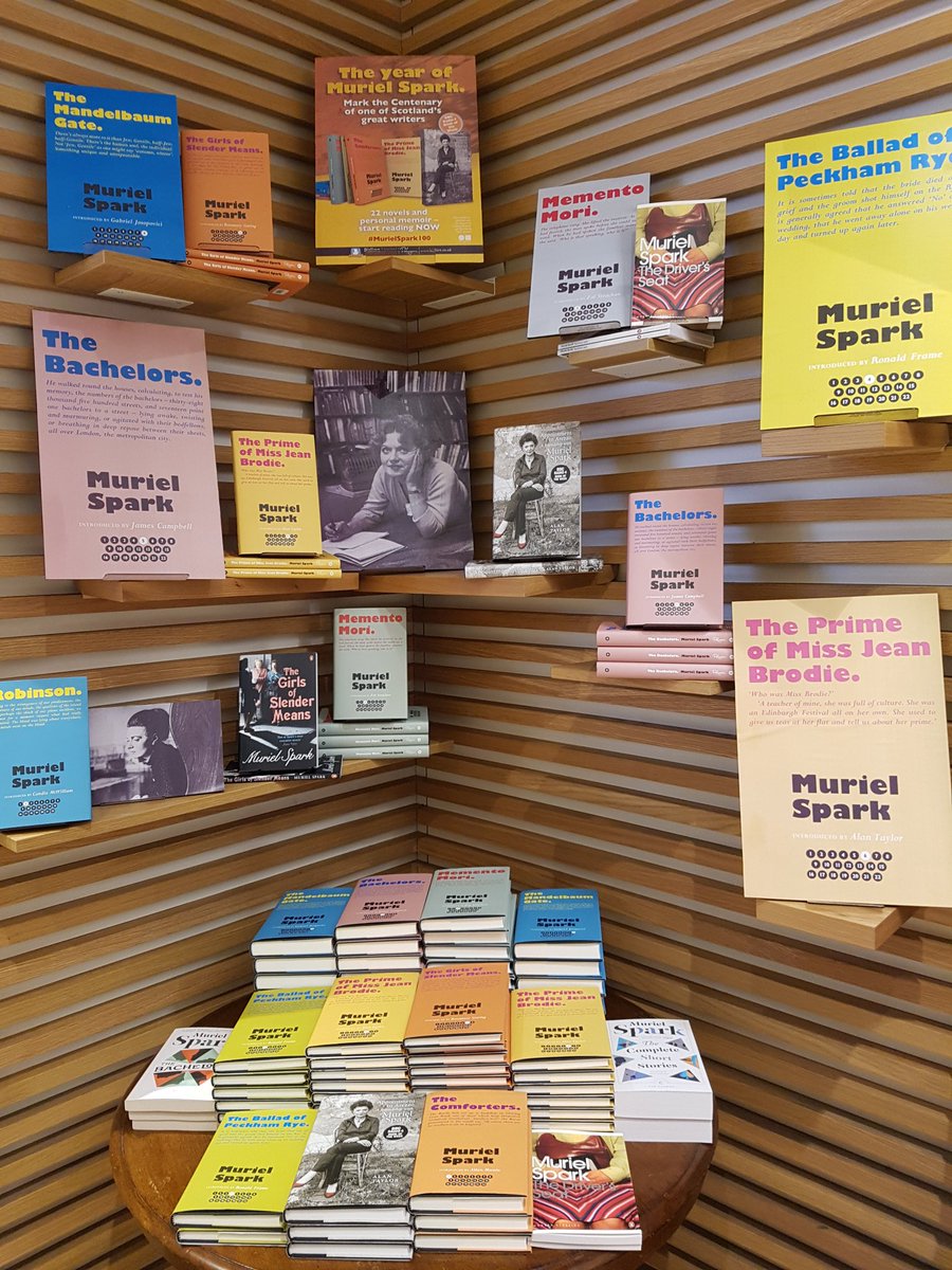 WaterstonesPicc's tweet photo. Celebrate the centenary of Muriel Spark with one of these beauties from @BirlinnBooks @PolygonBooks @canongatebooks or @PenguinUKBooks
#murielspark100 #radio4bookoftheweek https://t.co/EsMJ4q0gUD