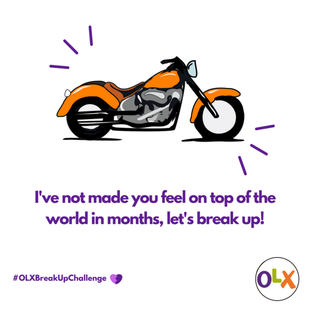 jijing_team's tweet photo. Has your Motorcycle become a thing of past? Break up with it, sell it on https://t.co/BM0ksGzxMq!
Share the link to your ad on OLX to stand a chance to win a FREE Top Ad to boost your ad! #OLXBreakUpChallenge #Valentine https://t.co/CUAaqqdCyd