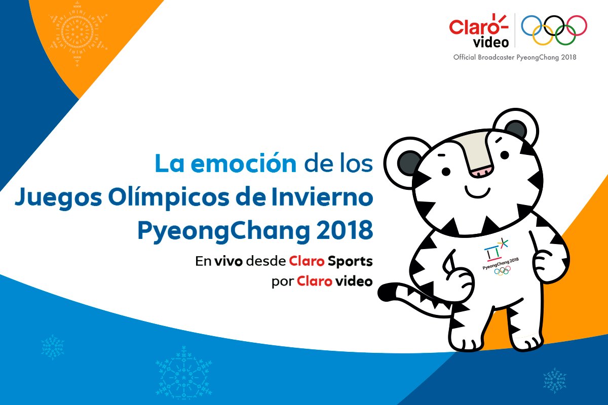 ClaroVideoMx's tweet photo. ¡No te pierdas la inauguración de los Juegos Olímpicos de Invierno! Desde PyeongChang hasta tu hogar con Claro video. https://t.co/urFhu5R8m9 https://t.co/IORe2KZVkq