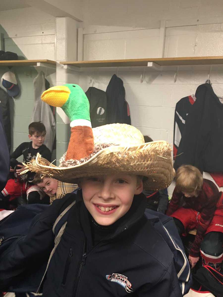 bladesatomA's tweet photo. Great game at Twin Rinks, congrats to Noah Carew earning the Ugly Jacket and Tate Cullen with Goose of the game @MtPearlBlades @DJHLnews https://t.co/mW76fUKM5f