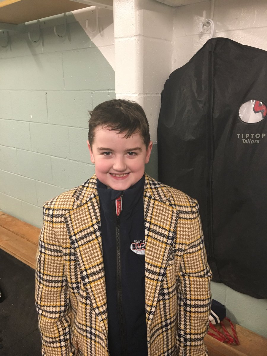 bladesatomA's tweet photo. Great game at Twin Rinks, congrats to Noah Carew earning the Ugly Jacket and Tate Cullen with Goose of the game @MtPearlBlades @DJHLnews https://t.co/mW76fUKM5f