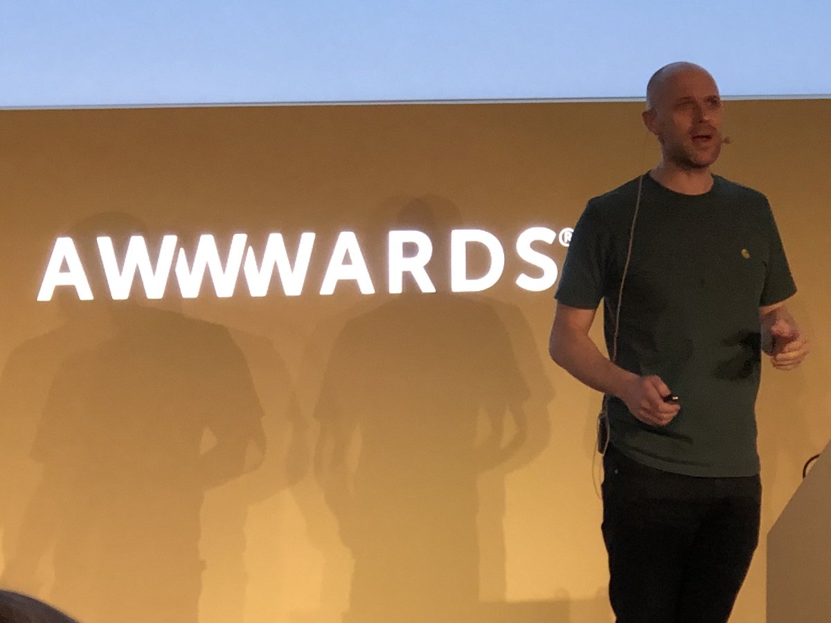 jenlindblad's tweet photo. I have not laughed as much during any one moment of the Digital Thinkers Conf. than when Jeppe from Hello Monday’s comic genius. He spilled water on his shirt and commented “It’s gonna look like I’m sweating from a third nipple.” 🤣 #AwwwardsBerlin https://t.co/svbqBaQLBA