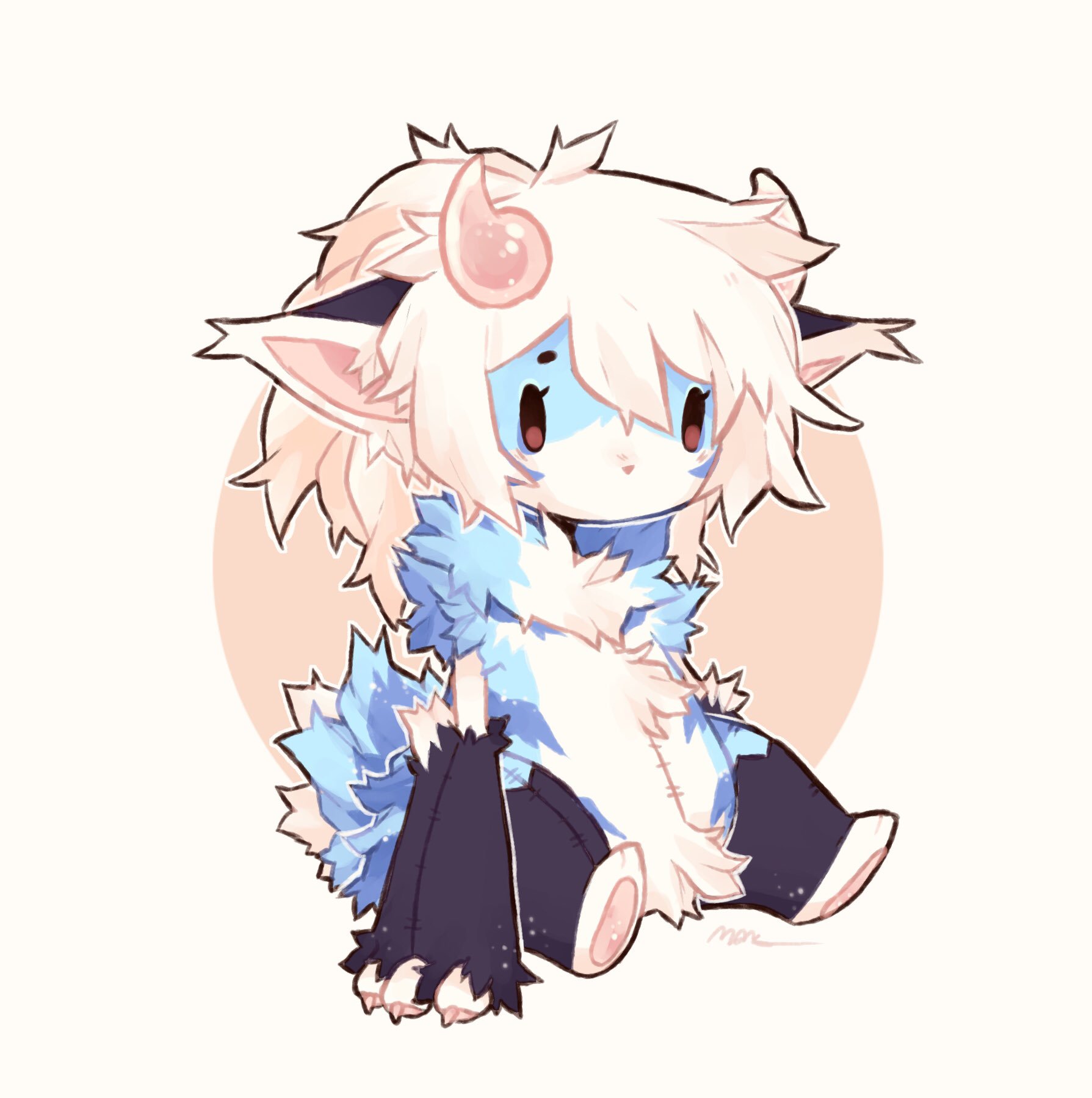 Mondo on Twitter: "another oc doll ,, #anthroart #furryart #kemono #