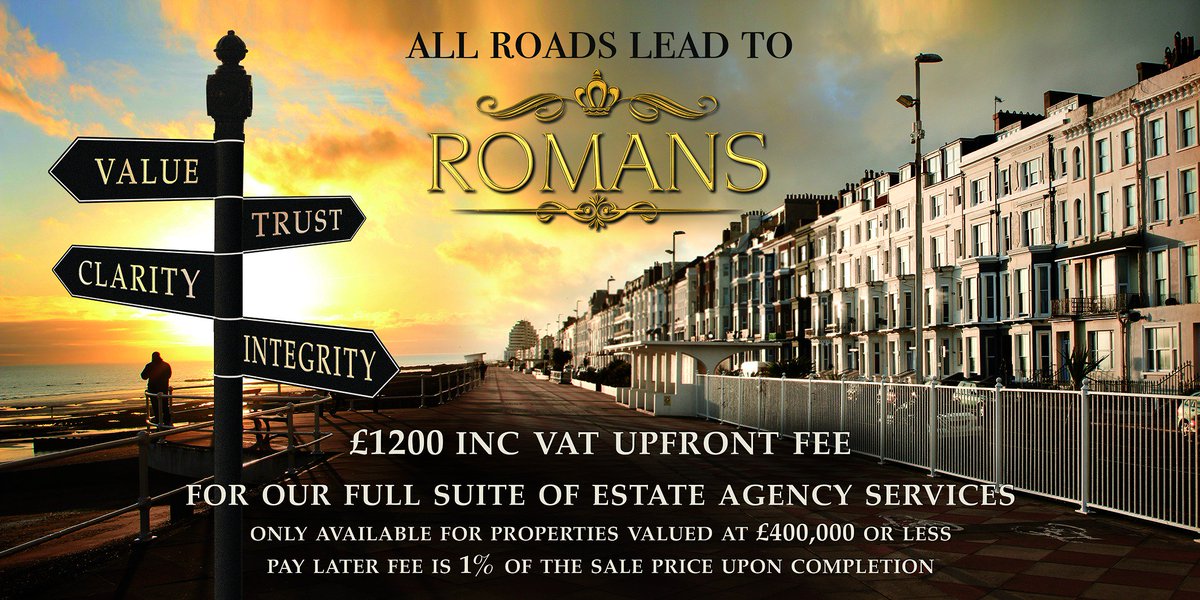 RomansEstates's tweet photo. Worried about cost? Thinking of using an online agent? Think again!

We are delighted to announce that effective immediately we will be offering an upfront fixed rate fee option to our clients. https://t.co/YCy5ADNeVW