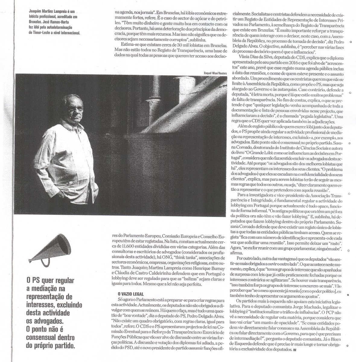 OMNICONSUL's tweet photo. "Lóbi - A antecâmara do poder", entrevista do nosso colega Martins Lampreia ao Jornal de Negócios, hoje nas bancas. https://t.co/GYupBbzo0S