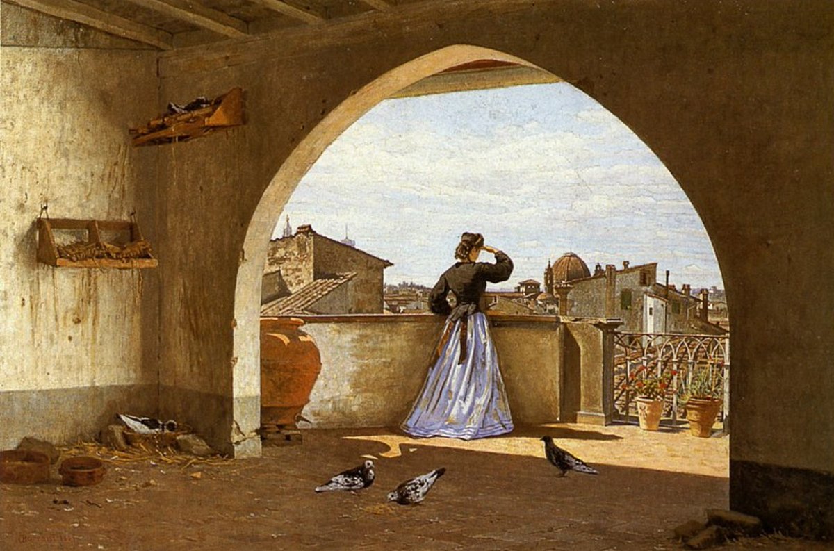 #BellaToscana🌻
#paintingTuscany 

On my terrace, Florence ⚜
🎨Odoardo Borrani, 1865
private collection 

......looking towards the weekend....
Warm greetings y'all

#ArtLovers & Friends
♥️♥️♥️