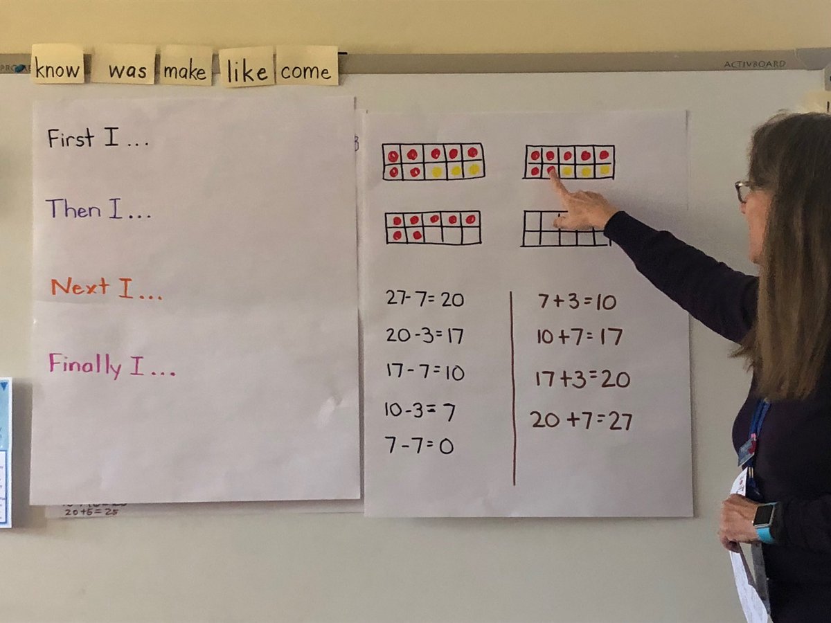 Ms. Becky challenges us to find out how many touchdowns and field goals add up to 27 points. #trinitylearns