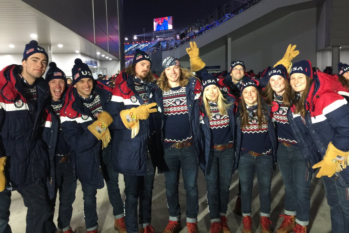We spy a whole lot of Olympic medal potential in this crew. 🇺🇸 #OpeningCeremony
