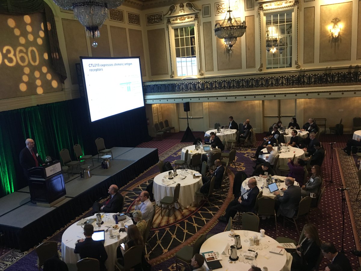 ConferenceForum's tweet photo. Dr David Lebwohl of @Novartis discusses their #kymriah learnings, from the pivotal #clinicaltrials through launching product. #io360nyc https://t.co/umFpbOkijf