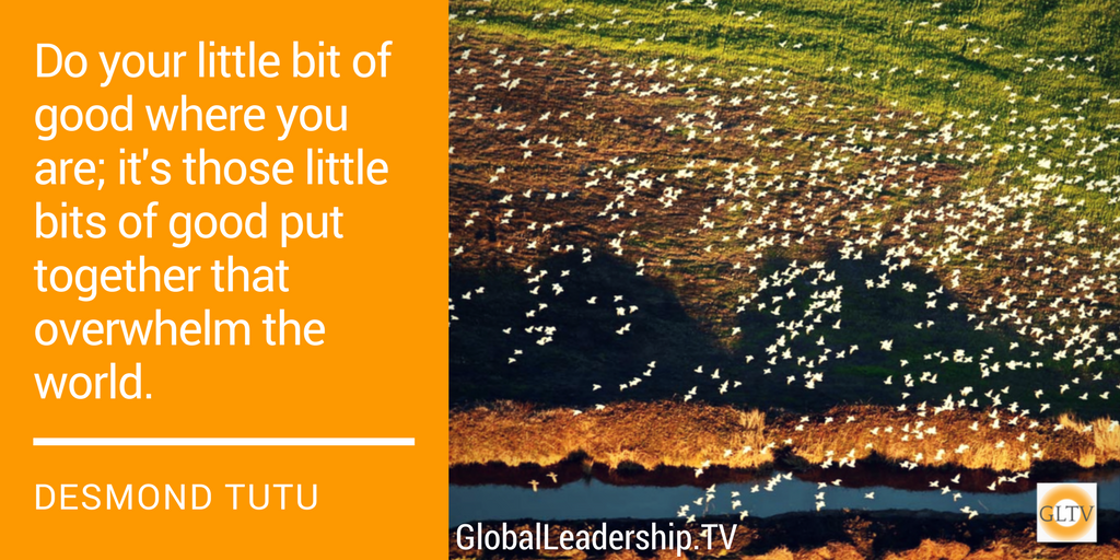 globalacadmedia's tweet photo. Do your little bit of good where you are; it's those little bits of good put together that overwhelm the world. ~Desmond Tutu #letscreatechangetogether #innovate #gltv #betterworld https://t.co/7Rl2zd7aRW https://t.co/q8kbVVrlqo