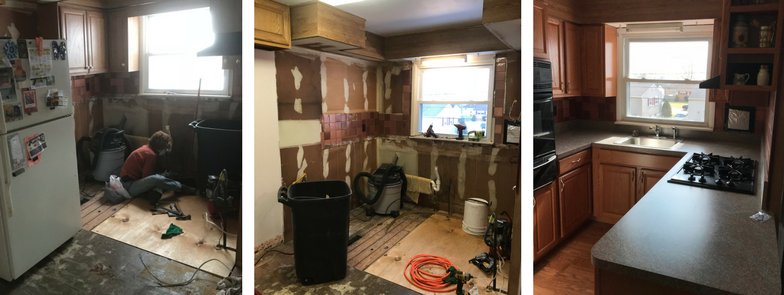 This is a glimpse at the amazing progress on a recent kitchen project in New Castle County. Praise be to God!