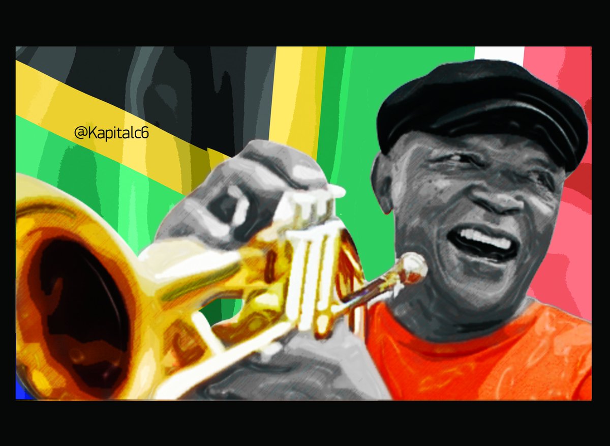 KapitalC6's tweet photo. Did this Art Work for 
@hughmasekela 
As a way of paying homage to the late great #RestEasyBaba  #OriginalPantsula #JazzPioneers 💯 https://t.co/pJvGR9Prou