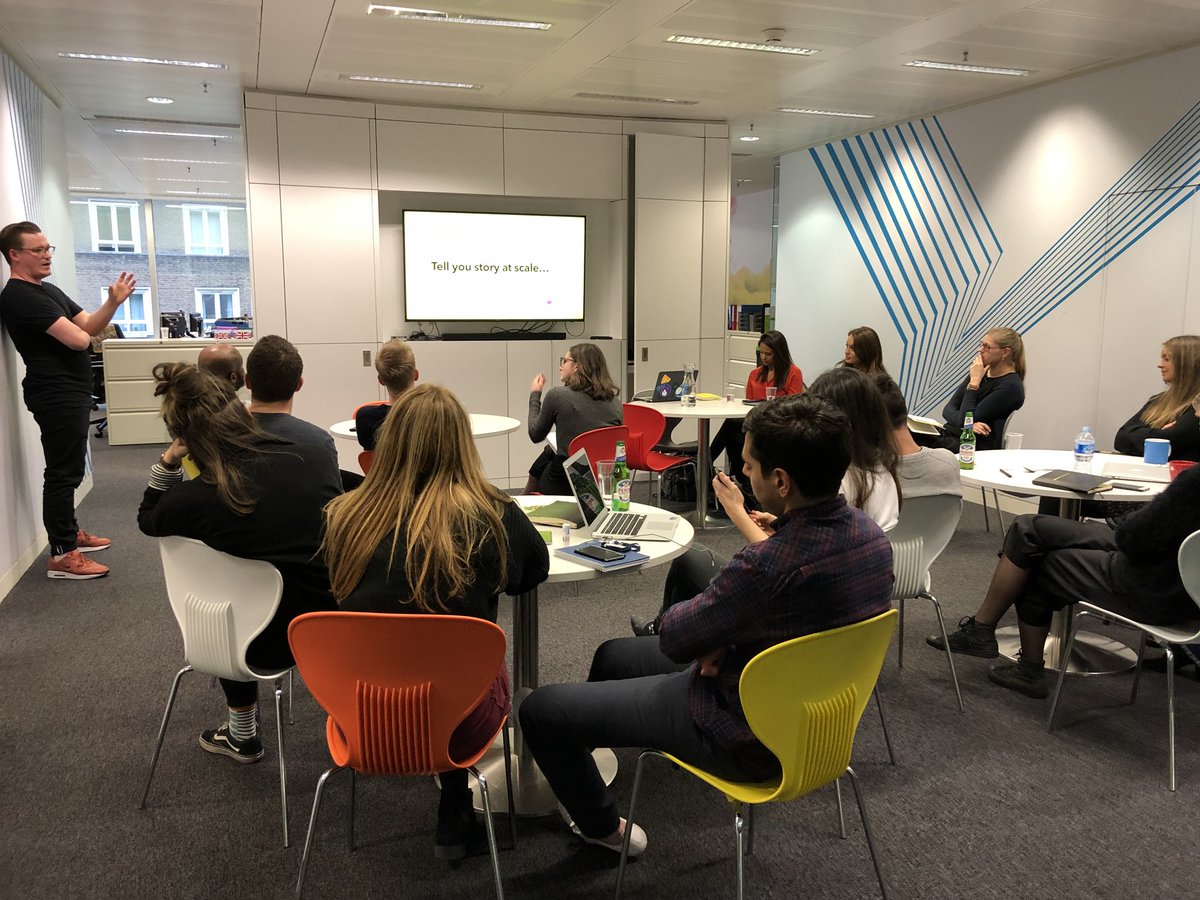 DASAccelerate's tweet photo. No two days are the same here at @RAPP_UK. @Snapchat have joined us for Friday drinks with a creative update and demo session 🎉 - Josh https://t.co/6q76nRHpCQ