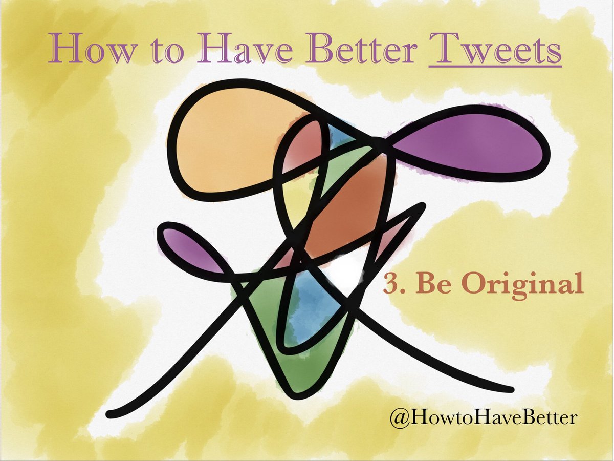 JoyADUs's tweet photo. 💛
How to Have Better Tweets
3. Be Original
#JoyTrain #HowtoHaveBetter™ #fridayfeeling https://t.co/XGkIuzuazd