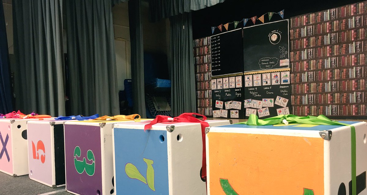 ArtsHya's tweet photo. Thanks to #teamhya staff and wonderful parent volunteers that helped create the set design for our show. #matildathemusical #thankyou #setdesign #proud @hyndburnacademy @ArtsHya https://t.co/2nkmIA1a8k