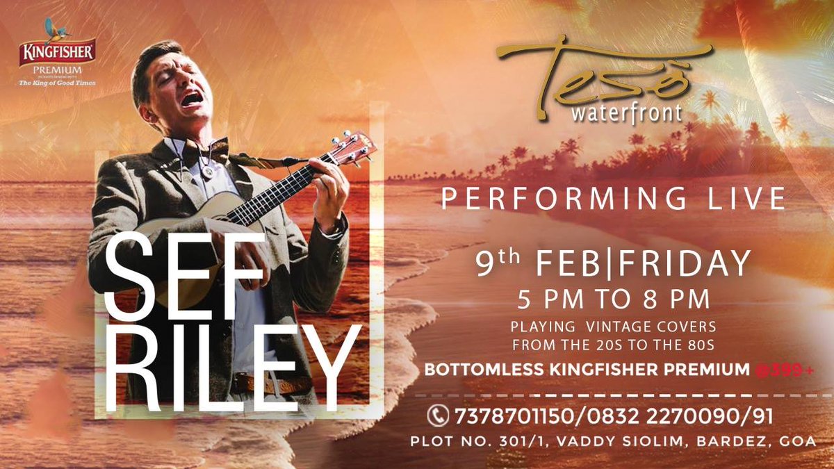 TesoWaterfront's tweet photo. Welcome Sef Riley tonight, he is all set and prepared to bring in an amazing night filled with positive vibes and excitement. Plan the night here at Tesò Waterfront.

For Reservation : 07378701150/ 08322270090/ 91

#tesowaterfront #sefriley #fridayscenes #onenightonly https://t.co/U1gvtJyM8M