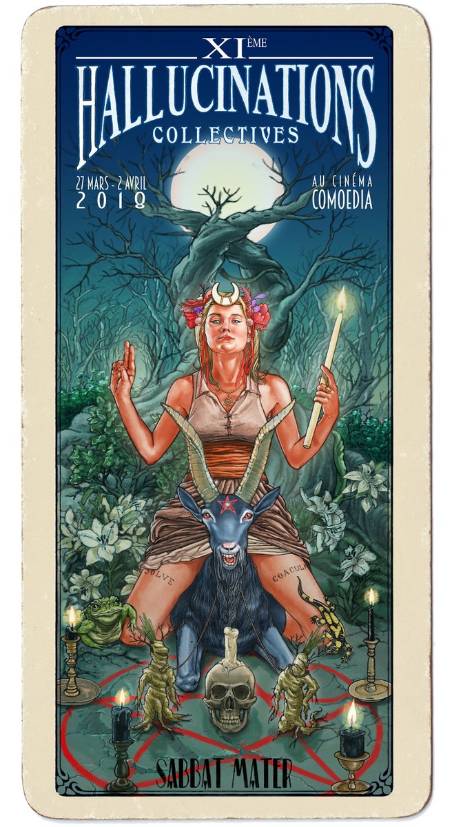 BenElroy's tweet photo. Hallucinations Collectives 2018, 27 mars - 2 avril, sous le patronage de la Sabbat Mater !
#sorcières #Hallus #autrecinéma @ComoediaCinema https://t.co/cKOJv8iBgN