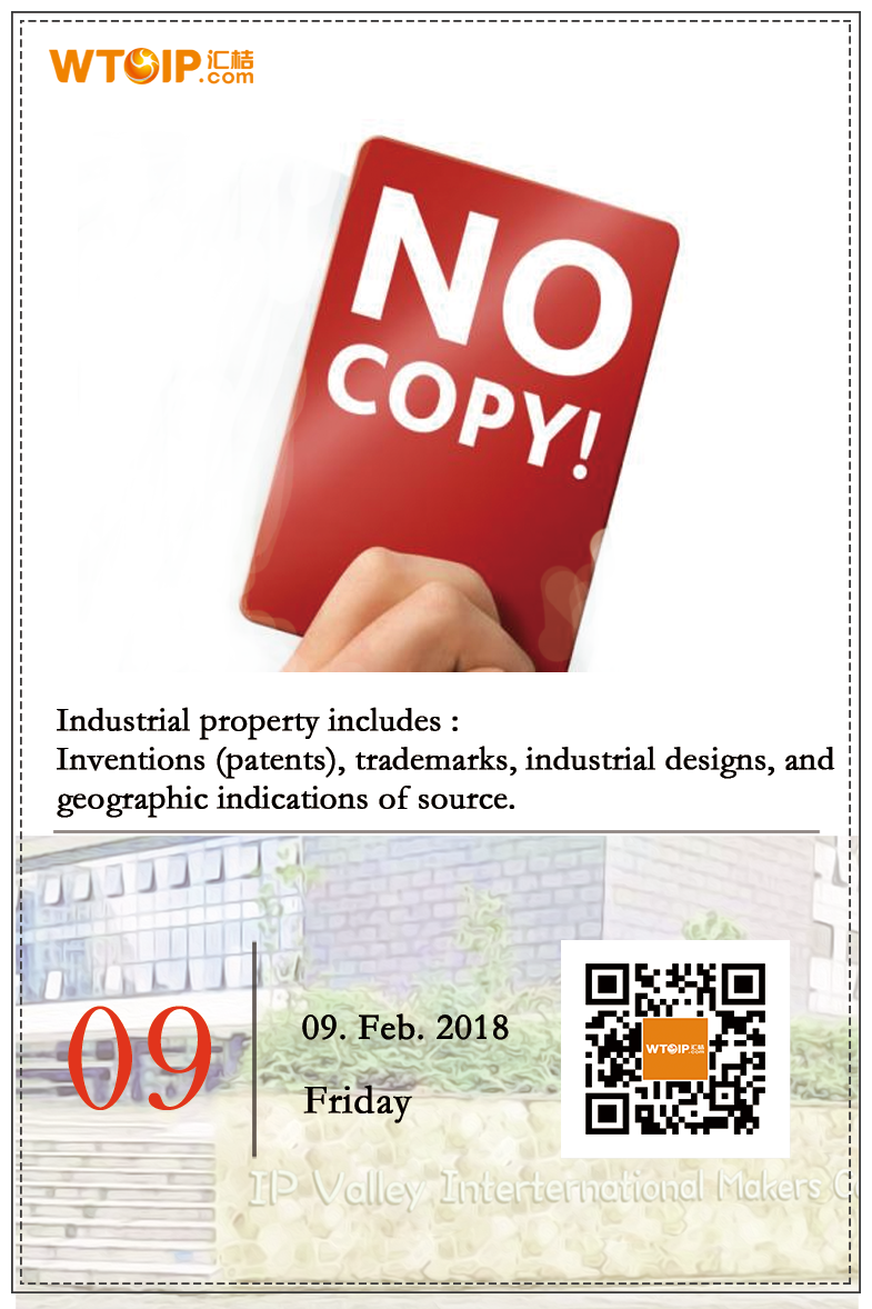 WTOIPGLOBAL's tweet photo. #WTOIPDailyCalender Industrial property includes inventions (patents), trademarks, industrial designs, and geographic indications of source. Morning, 09.Feb.
#calendar #dailylife #IP #intellectual #WTOIP #Patent #trademarks #designed https://t.co/vddEiOmIgS