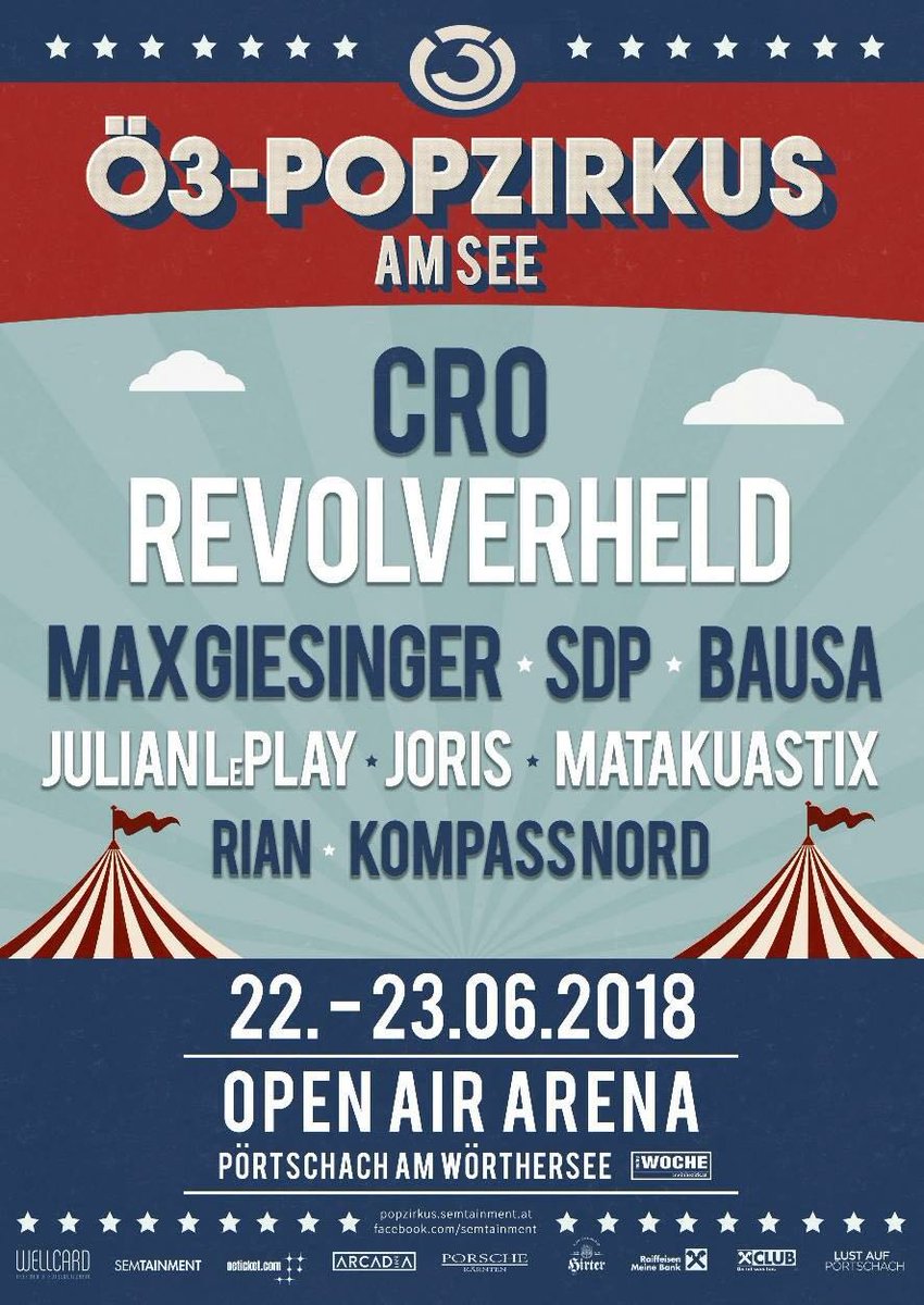 KompassNord's tweet photo. 23/6/18 @OE3 #popzirkus gemeinsam mit @Revolverheld, @julianleplay uvm. ⬇️⛱️📣📣🎸 https://t.co/iBgtXh0AgD