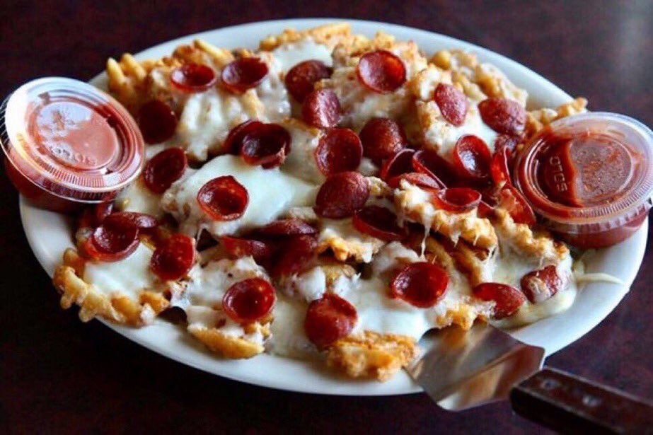 AmherstAleHouse's tweet photo. Follow us &amp; RT for a chance to win a medium #PIZZA or an order of #PIZZAFRIES. 
Happy #NationalPizzaDay!
*TWO Random winners will be announced at 5pm today. https://t.co/hUoyibl3df