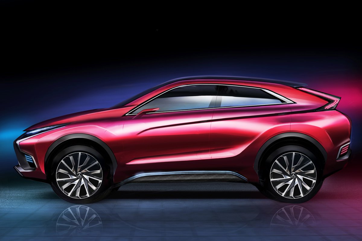 MitsubishiUK's tweet photo. The all-new #EclipseCross draws on Japanese craftsmanship and with its launch this week we take a look at some of the first exterior sketches of this hotly anticipated SUV. https://t.co/YtzoWYXdtc