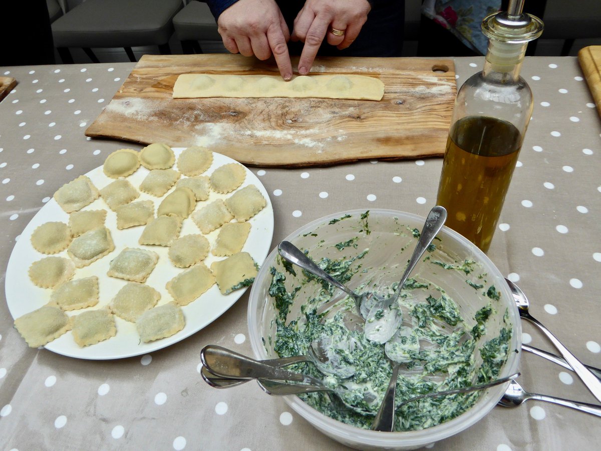 travellovinfam's tweet photo. Shop bought 'fresh' pasta will never be the same again! Thanks @BookingsForYou #BFYmasterclass #bfyxcountryrelais You look hard at work @havekidscantrav Laura and Cameron! https://t.co/tw2DyMNQ8k
