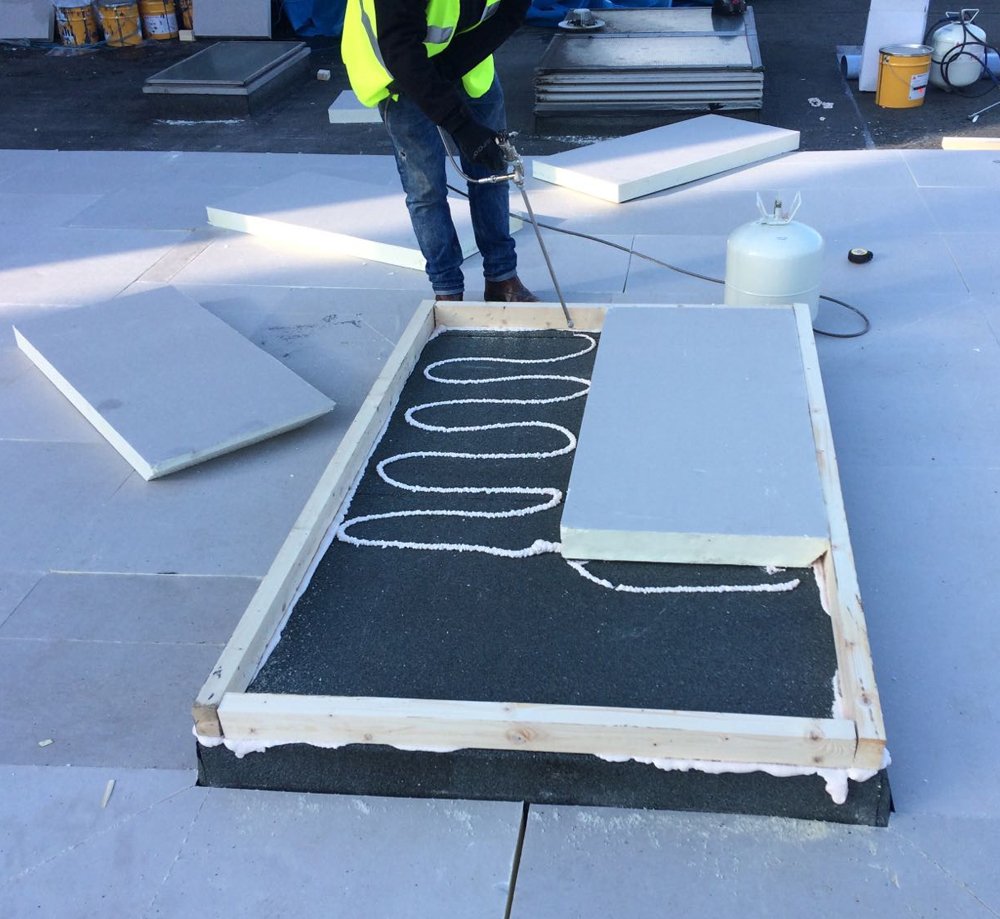 A new spray-applied insulation #adhesive from <a href="/SikaLimited/">Sika UK</a> roofing is set to cut installation times by up to 20% bit.ly/2nWoGLN #roofing #insulation