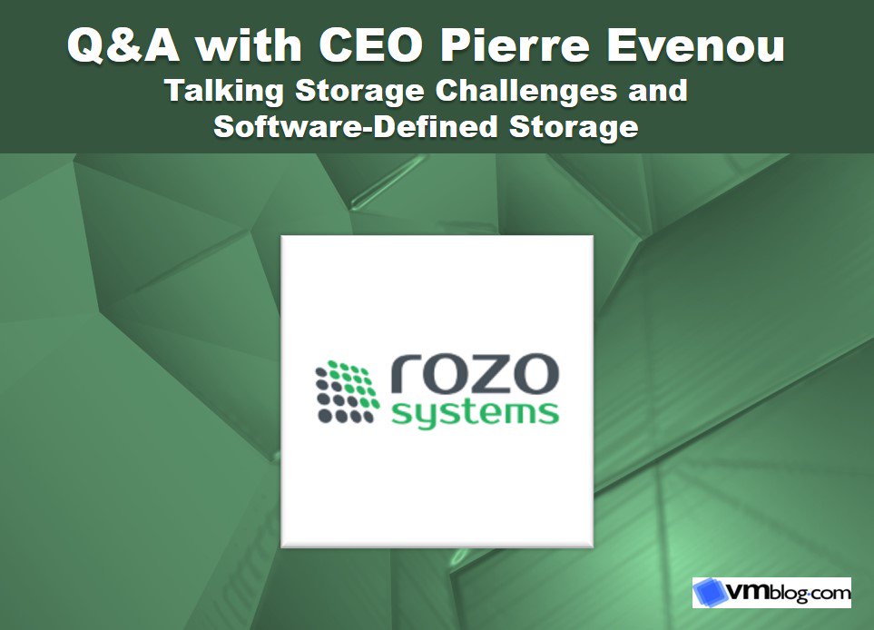 vmblog's tweet photo. VMblog Q&amp;A w/ @rozosystems CEO, Pierre Evenou talking about solving storage challenges and advice on scale-out NAS solutions. https://t.co/I4QRGAxWvI #SDS https://t.co/AXaezidoTP